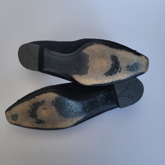 Prada Calzature Donna Suede Leather Ballet Flats. Size US8/EU 38 - Picture 5 of 8